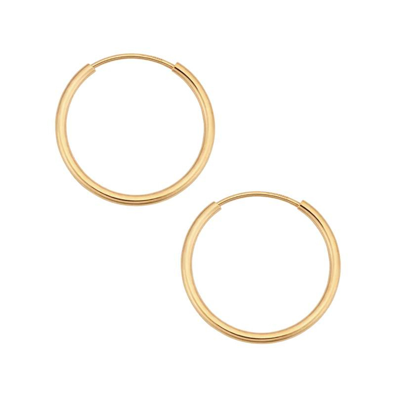 gold endless hoop earrings