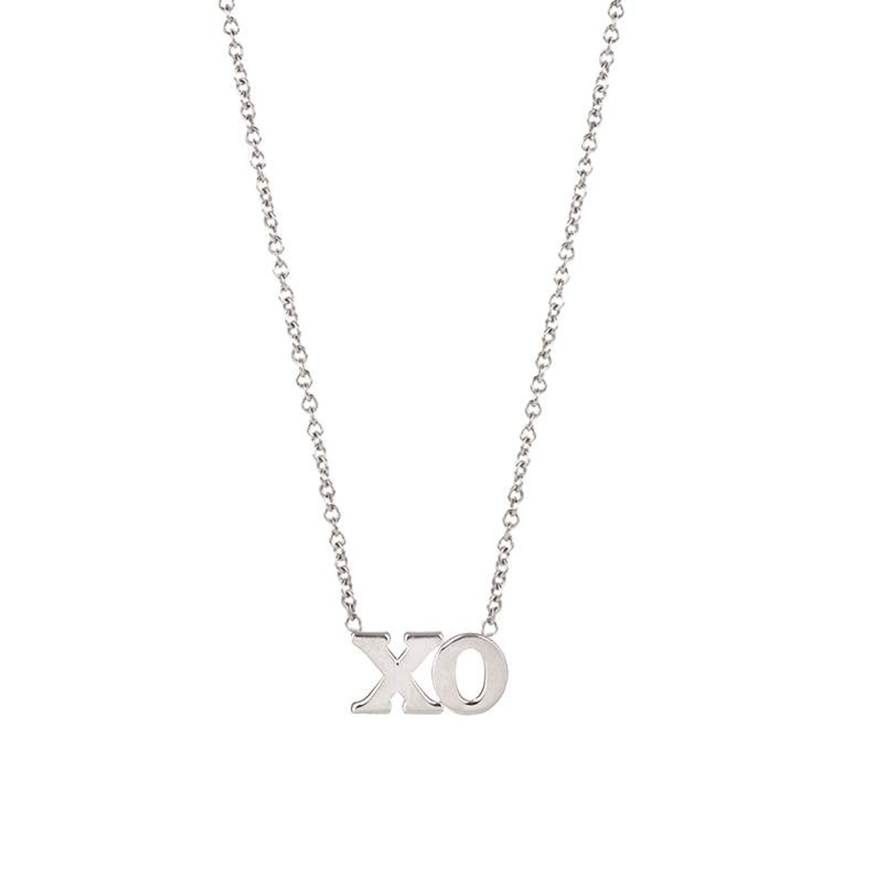 White gold xoxo on sale necklace