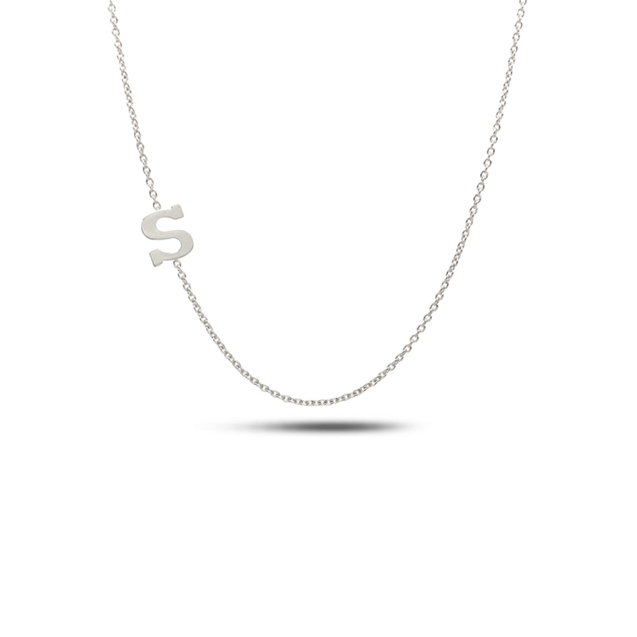 SIMONA Gold Plated Sterling Silver Sideways Initial Necklace | Nordstromrack