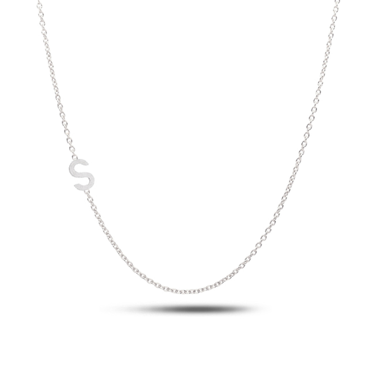 14k Sideways Initial Necklace – FERKOS FJ