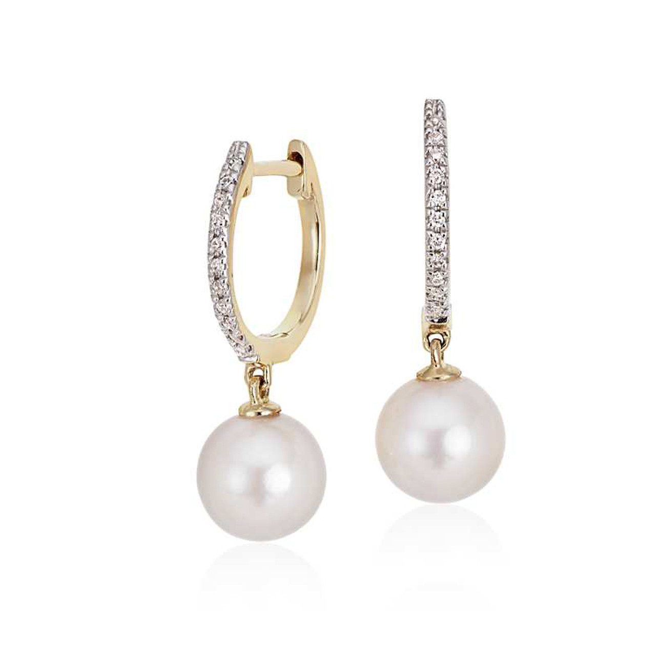 Pearl And Diamond Earrings - Made in Sydney | Aquarian Pearls