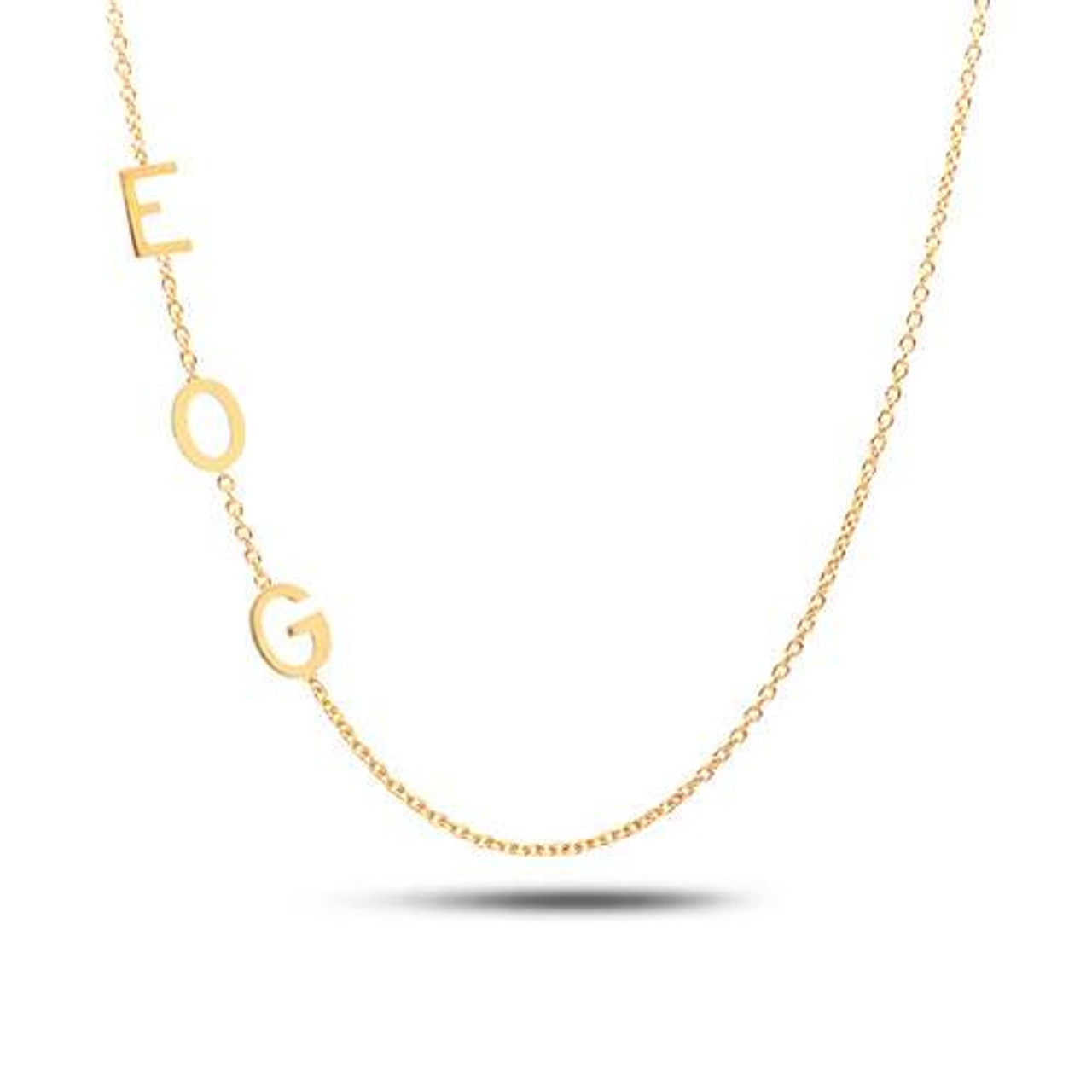 Initial Necklace White Gold | vlr.eng.br