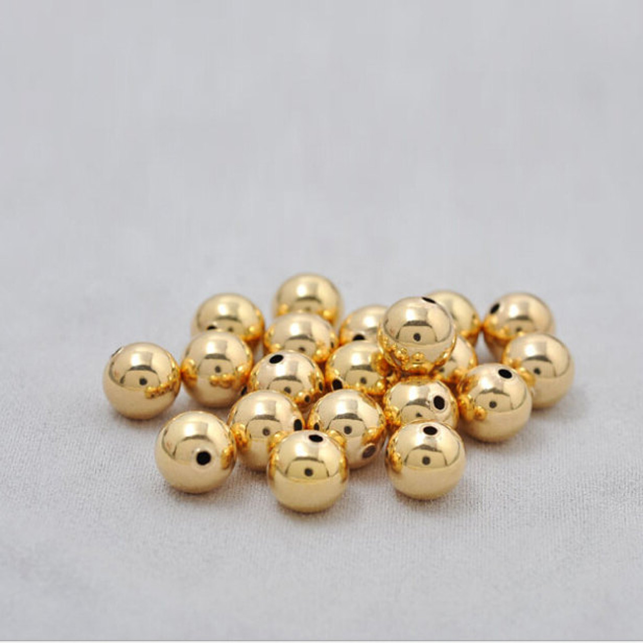 14K Gold Filled Brass Round Corrugated Beads Spacer Beads for Bracelet –  Rosebeading Official