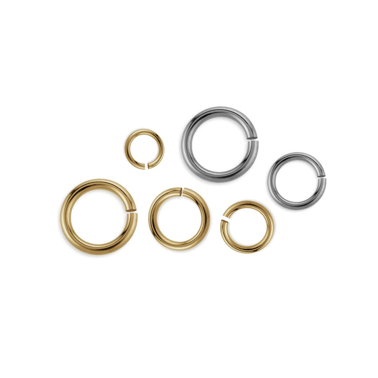 16K Gold Filled 5mm Soldered Jump Ring Pack For Jewelry Making Findings  Supply, L925