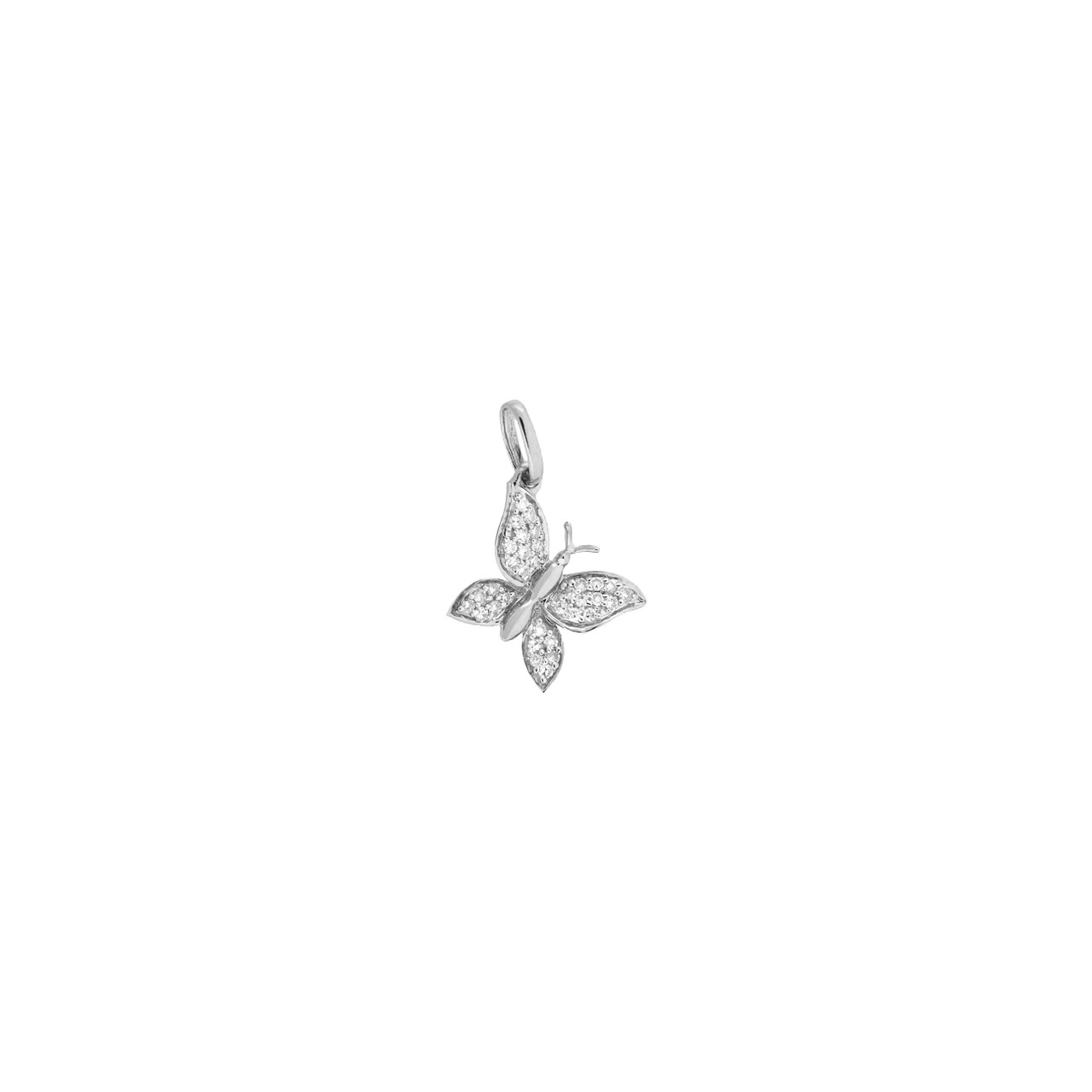 Diamond Butterfly Charm 14K Gold