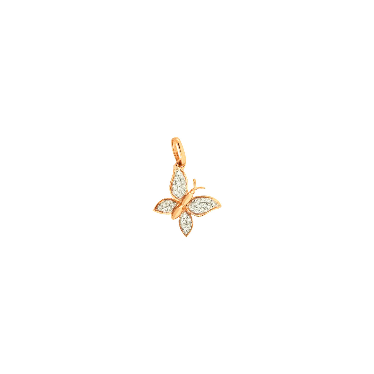 Diamond butterfly charm