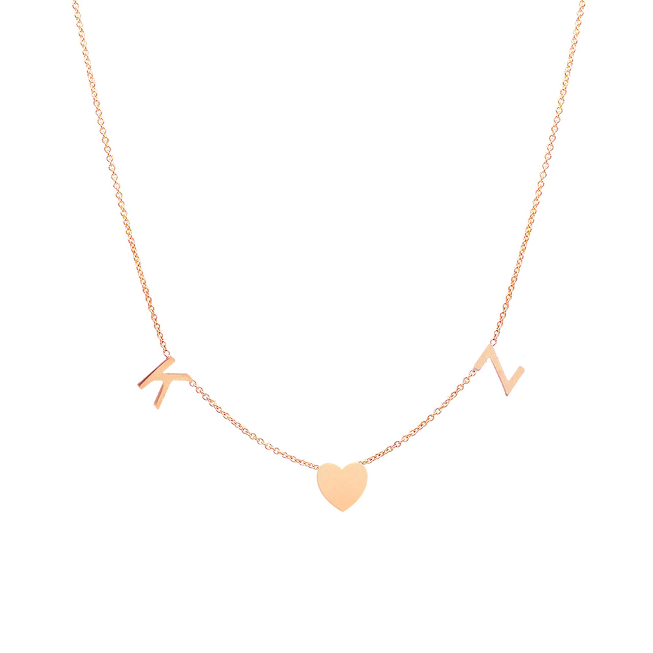 Buy IEFSHINY Initial Necklaces for Teen Girls - 14K Gold Plated Petite A Initial  Necklaces Dainty Heart Pendants Hand Stamped Alphabet Monogram Necklaces  Birthday Idea for Mon Daughter Teens at Amazon.in