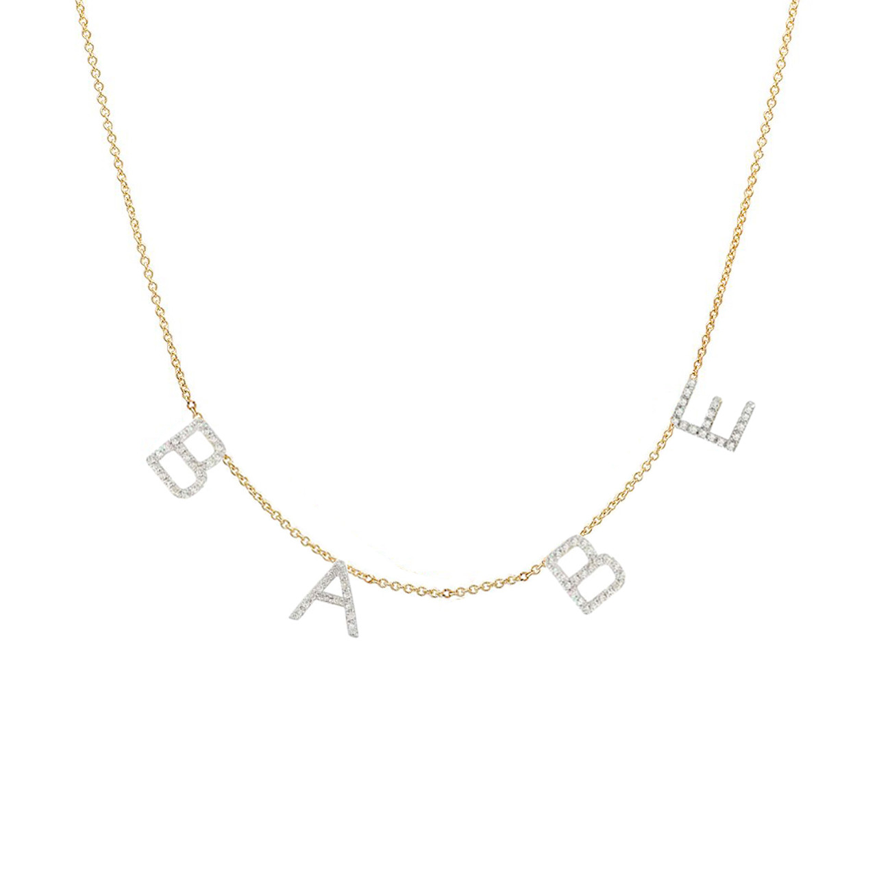 space letter necklace