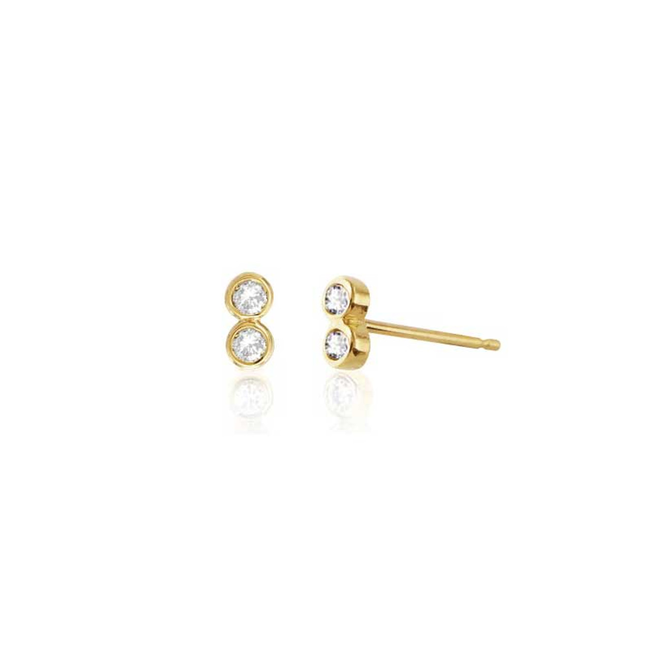 Tiny Diamond Cross Studs – STONE AND STRAND