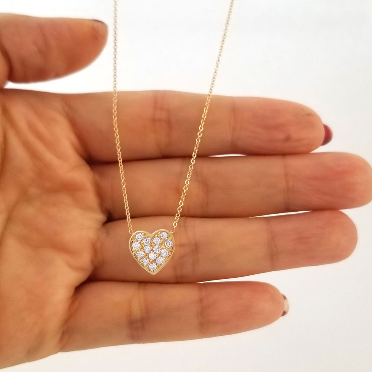 Small Diamond Heart Necklace – Cape Cod Jewelers