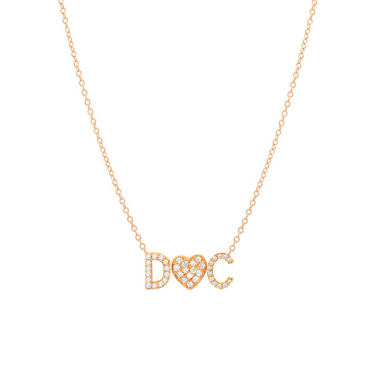 Zales Zales Diamond Accent Tilted Double Heart Pendant in Sterling Silver  with 14K Rose Gold Plate|Zales 99.00