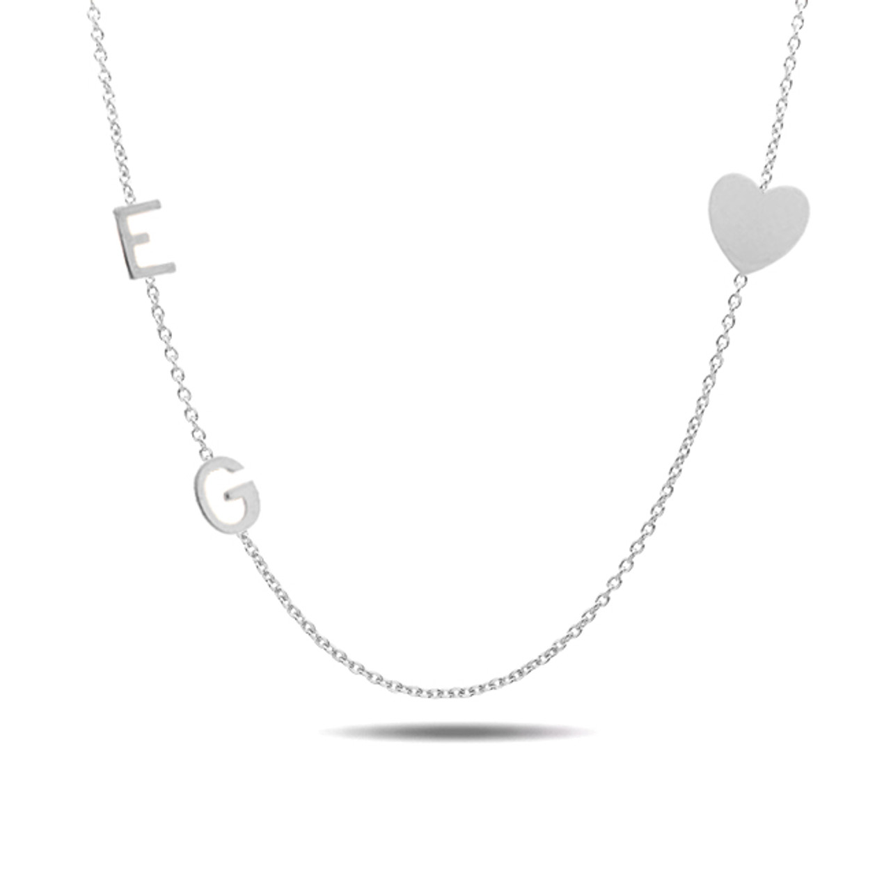 Sideways Heart Necklace - Simple Asymmetrical Heart Pendant on Chain -  Rebecca Haas Jewelry