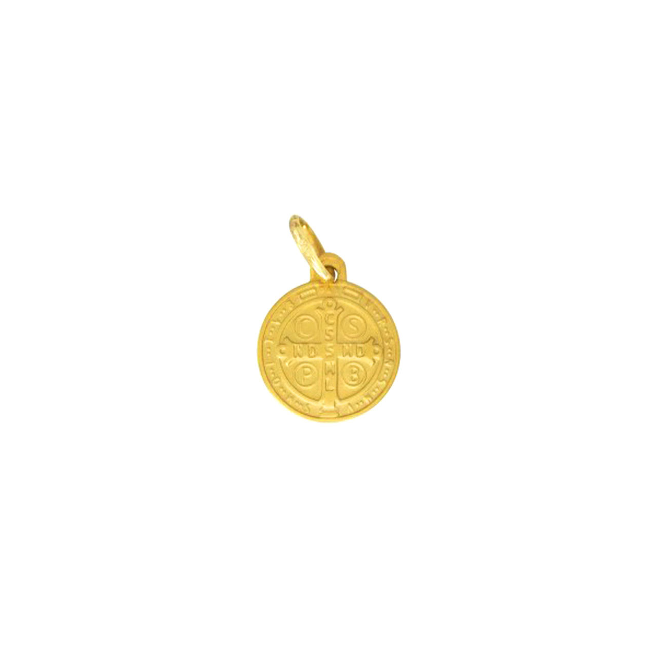 St. Benedict Medal - 14kt Gold Round Pendant (2 Sizes)