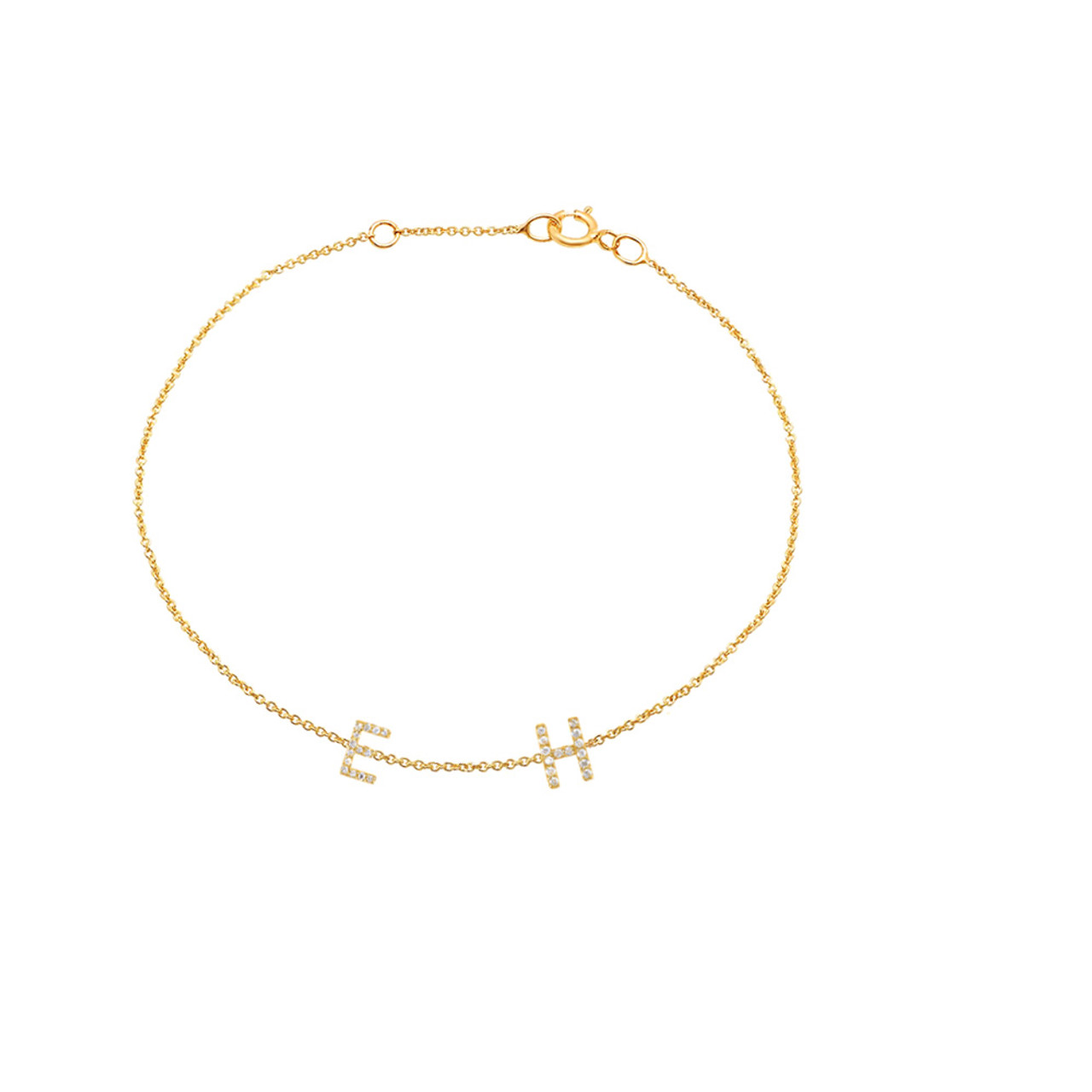 Initial Bracelet - 14k Gold Filled Monogram Bracelet - Single Initial –  CYDesignStudio