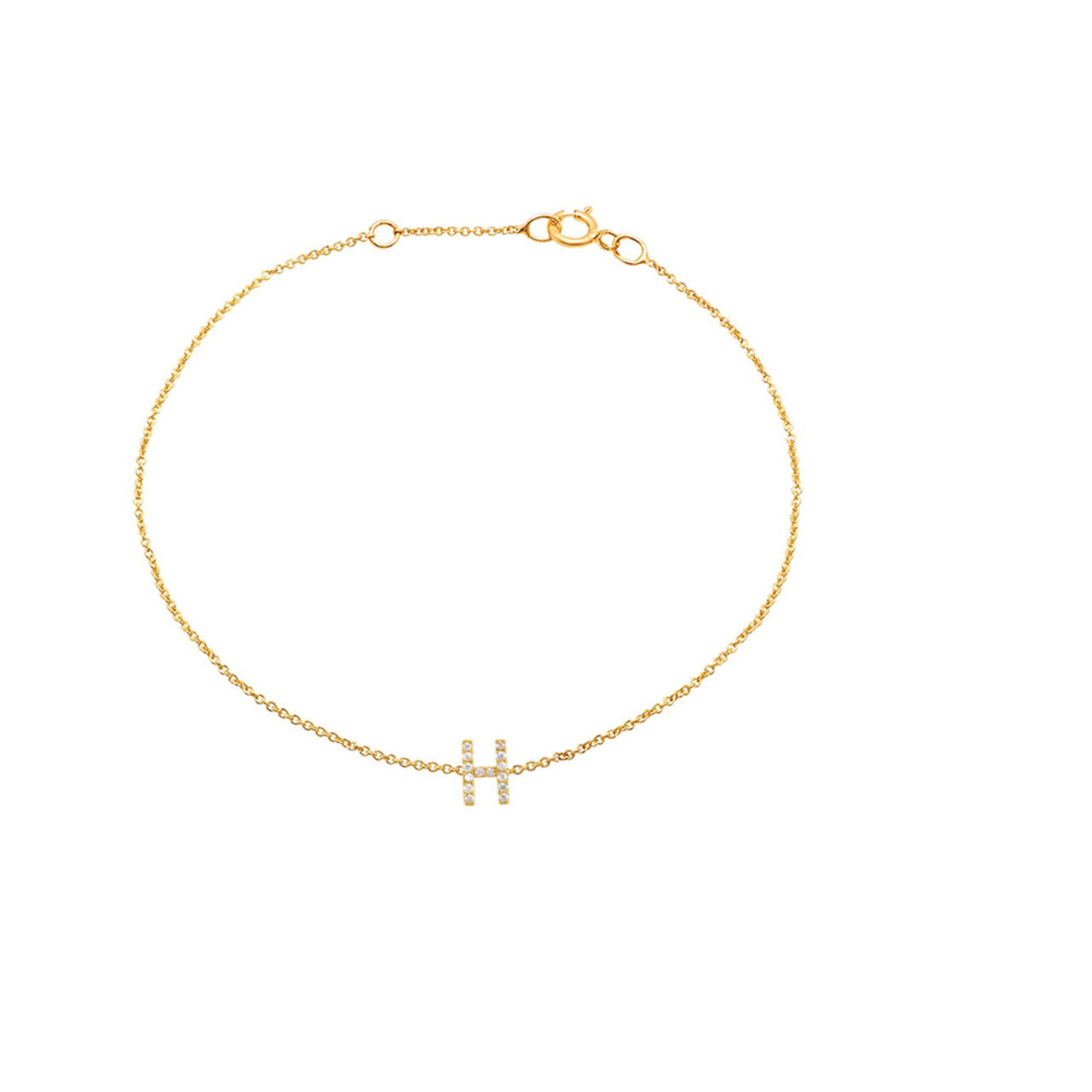 Gold Initial V Letter Bracelet Shape Minimalistic Classic -  Denmark