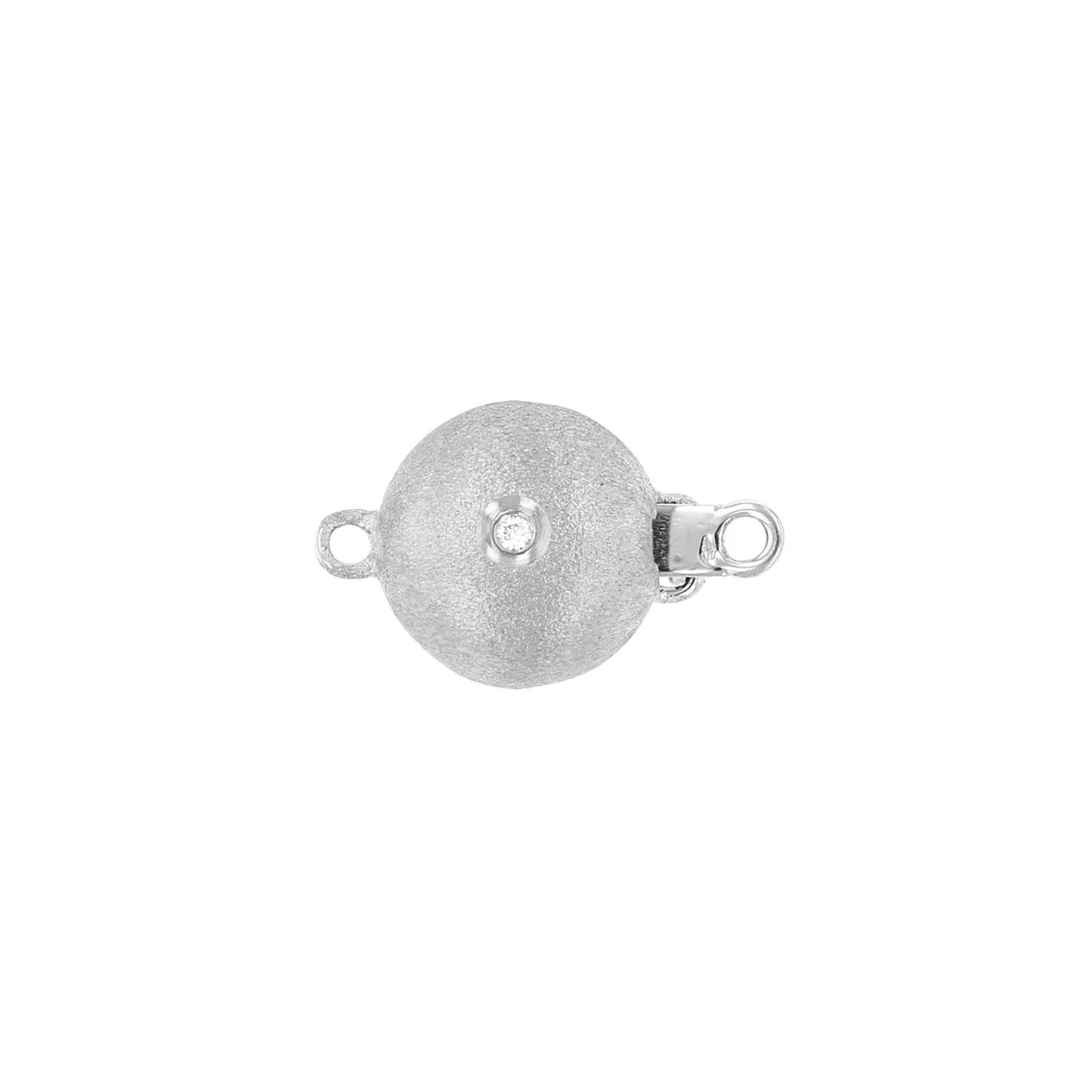 6pcs Round Ball Glue-in End Magnetic Jewelry Clasps - Silver Plated Copper 9x15mm Clasp Making Beading Supplies 2634FD