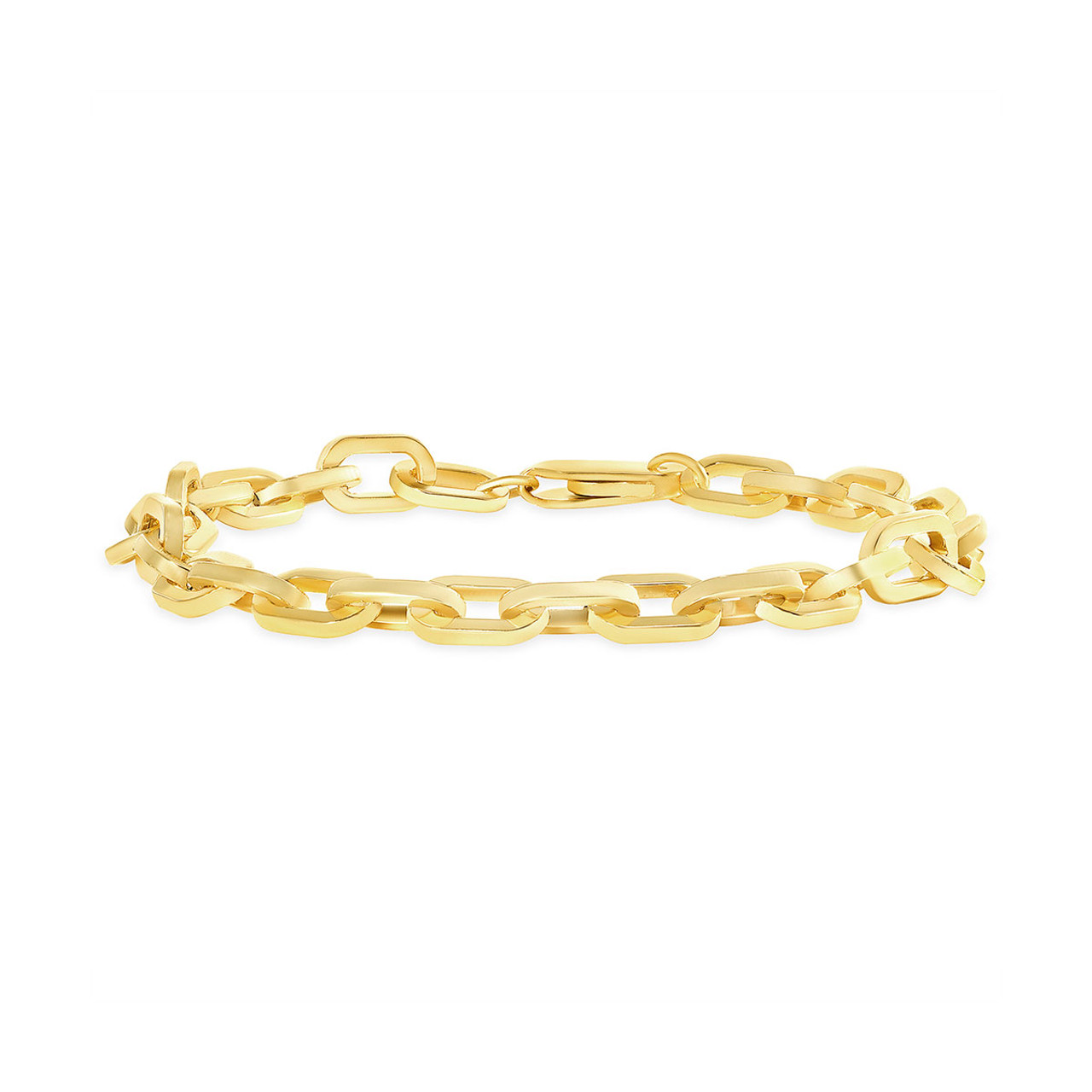 14k Gold Rope Chain Bracelet Mens 4-6mm With Moissanite Clasp – MIAMISILVER