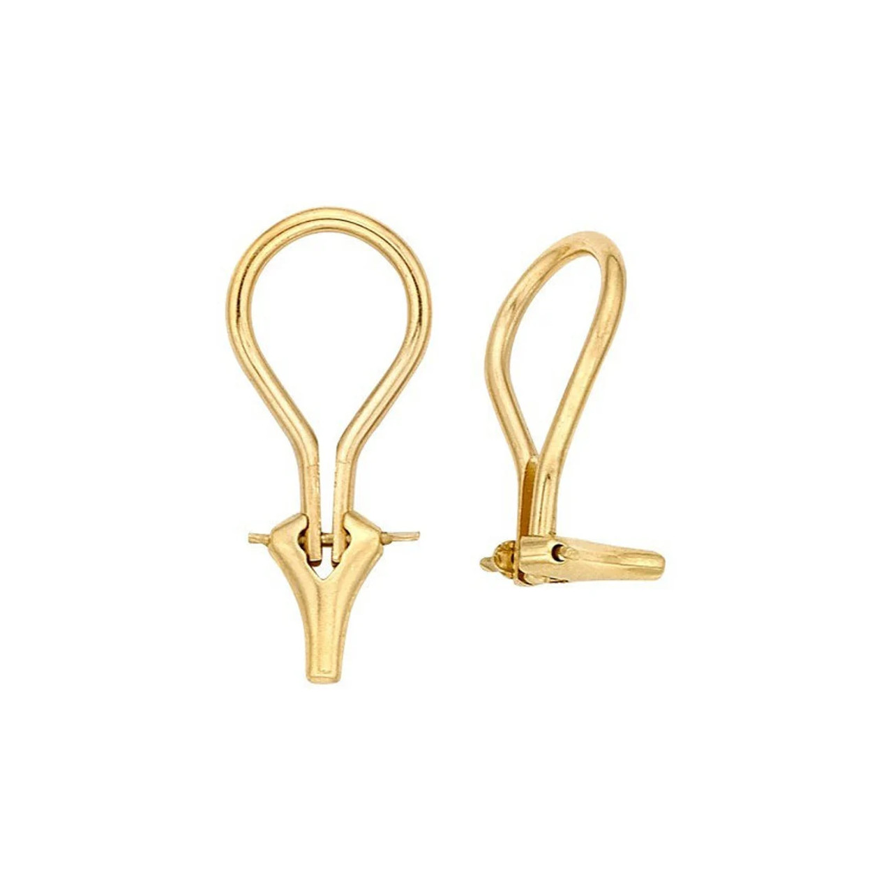 14kt Gold Textured Iconic Clip Earrings & Omega – Avis Diamond Galleries