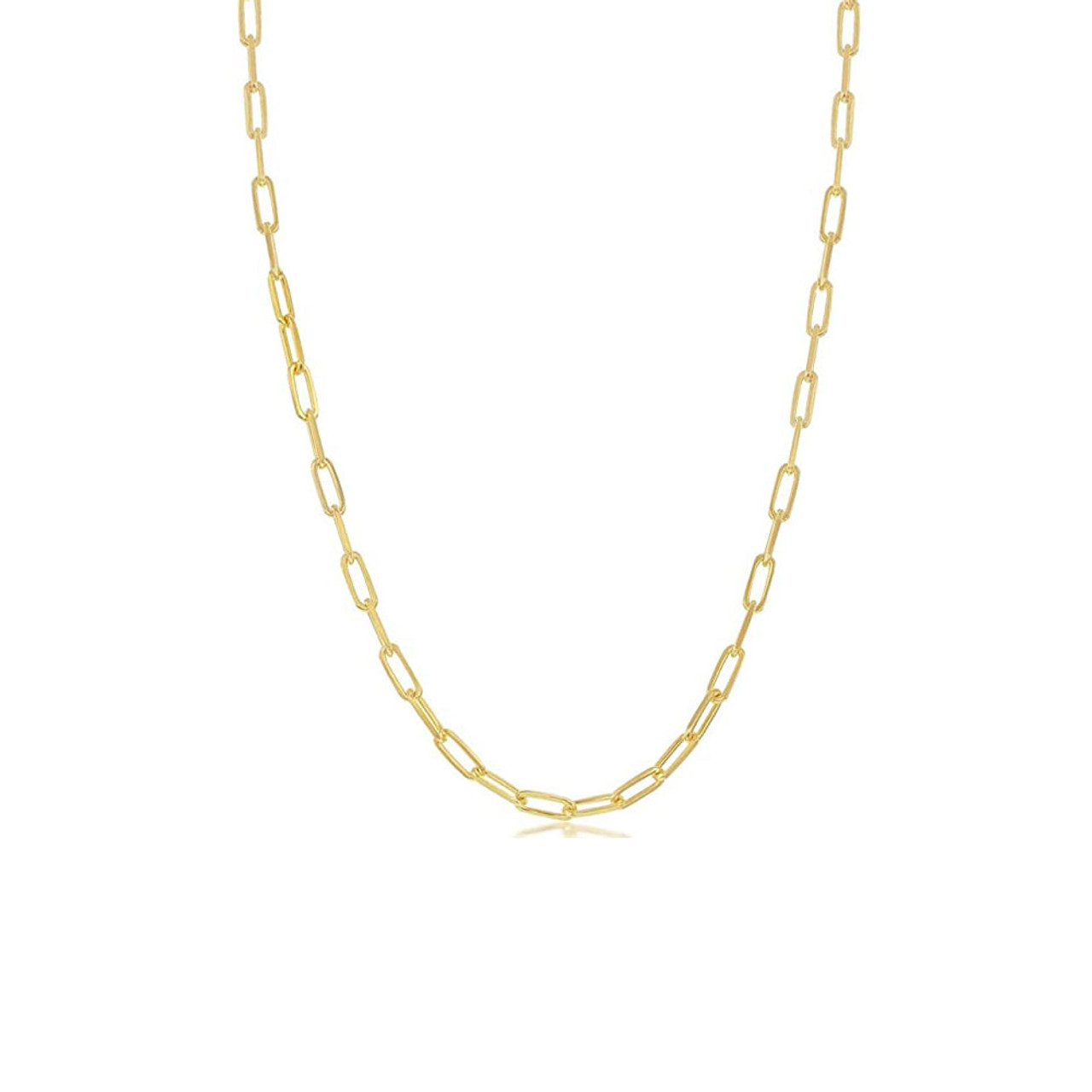 14K Dainty Paperclip Chain