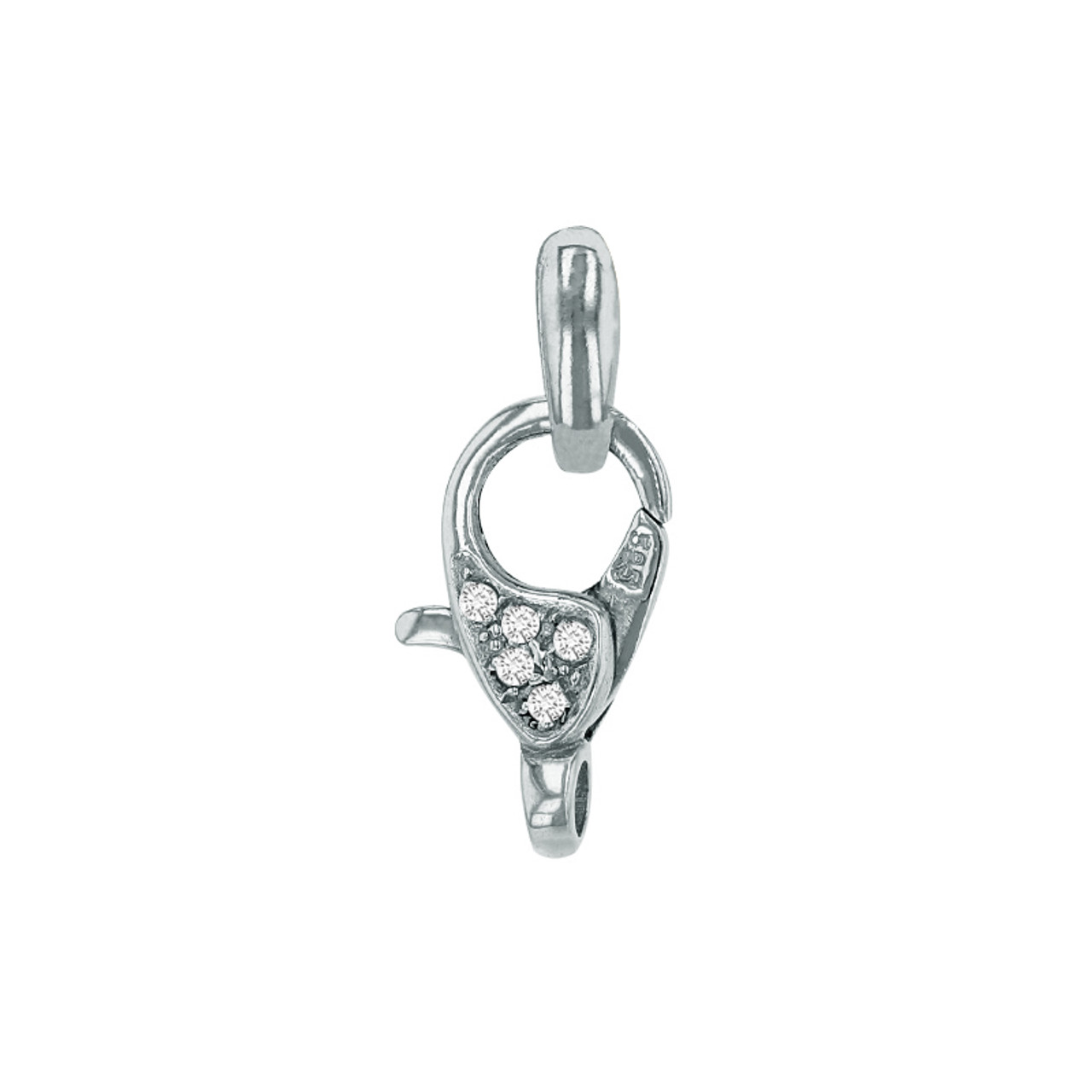 0.05ct Diamond Lobster Clasp 14K Gold