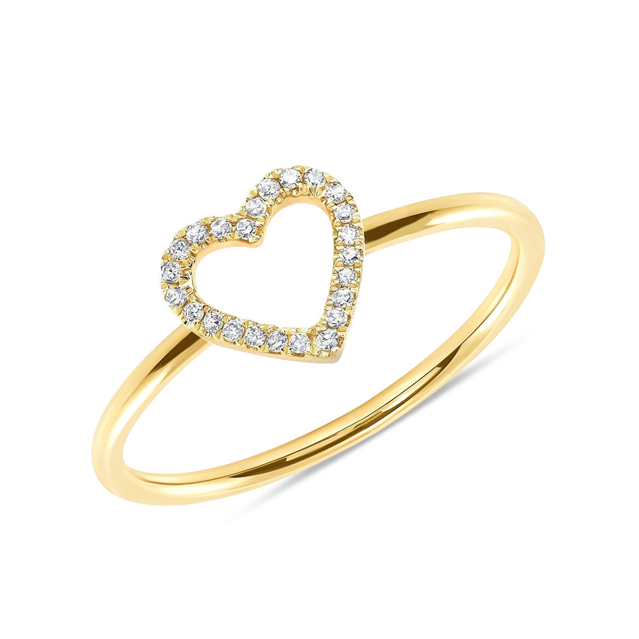 Heart Shape Gold Ring Design | 14k Gold Jewelry Heart Ring | Ring Plated Gold  Heart - Rings - Aliexpress