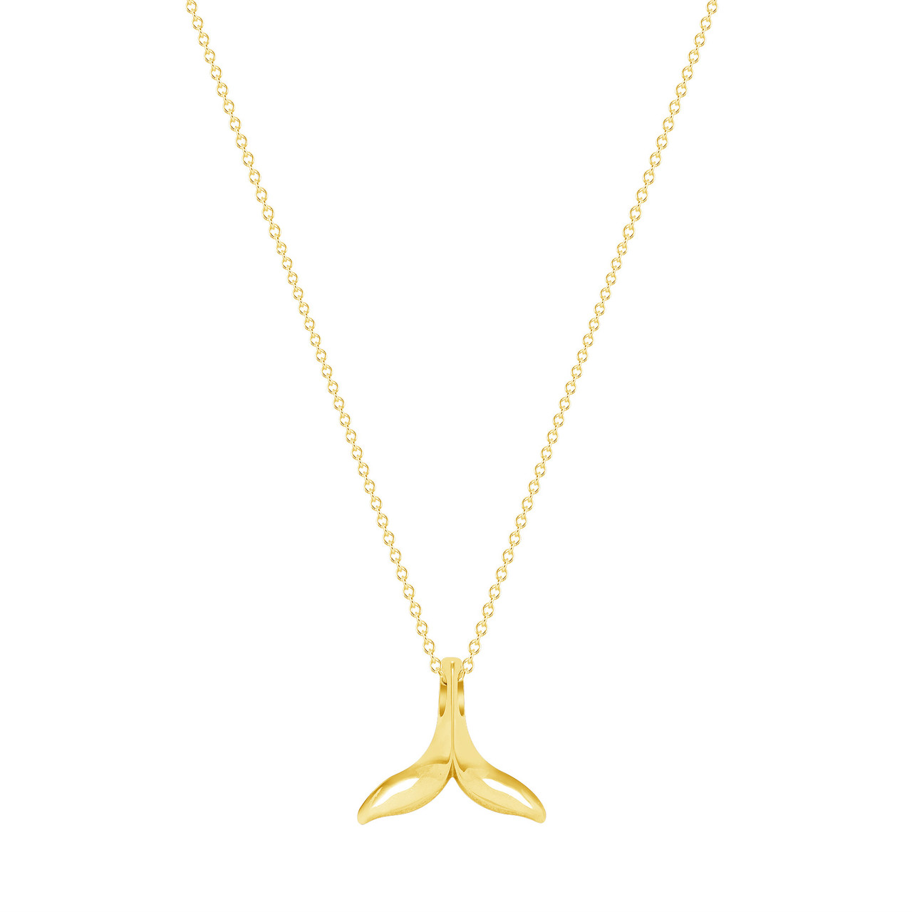 Whale tail necklace. Solid white gold whale fluke design. This piece w –  adrian ashley