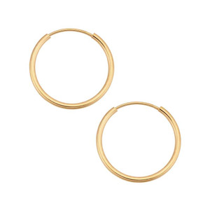 Endless Hoop Earrings 14K Yellow Gold