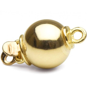 One lovely 14K yellow ball clasp