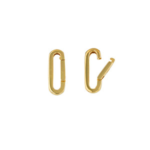 14K Yellow Gold Plain Paperclip Chain Link Connector