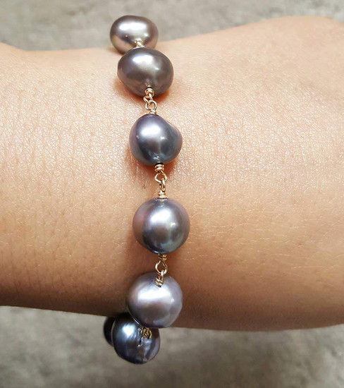 Nugget Black Pearl Bracelet