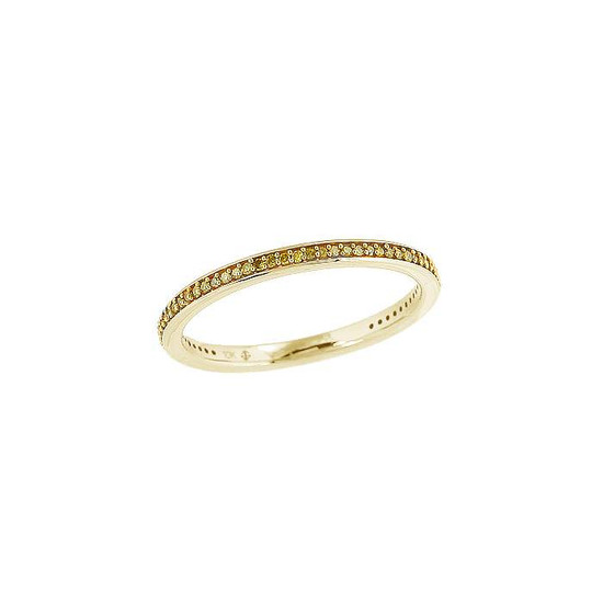 Yellow Diamond Stackable Band 10K Gold