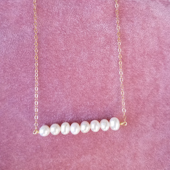 Freshwater Pearl Necklace Gold Filled