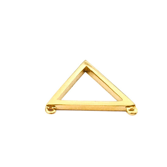 14K Yellow Gold Triangle Charm