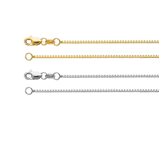 Box Chain Necklace 14K Gold