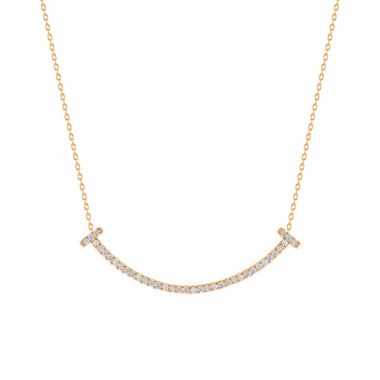 Diamond Happy Face Necklace 14K Gold