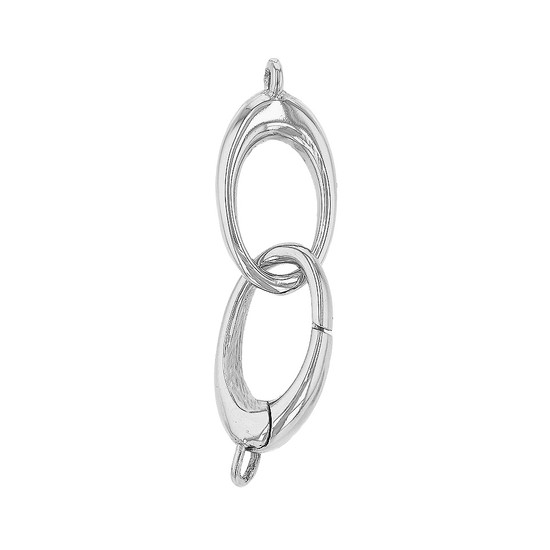 14K White Gold Interlock Clasp For Necklaces