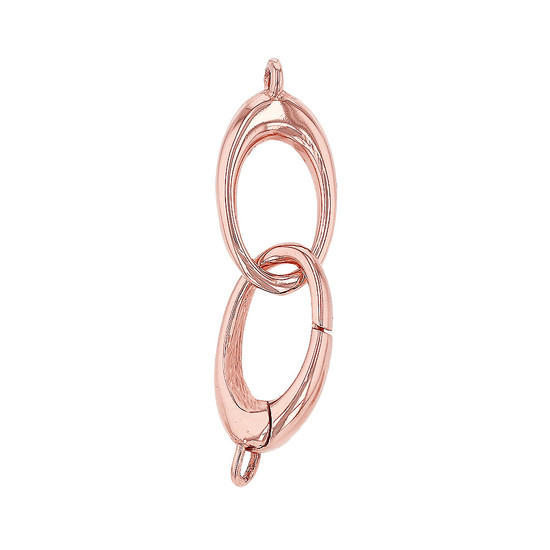 14K Rose Gold Interlock Clasp For Necklaces