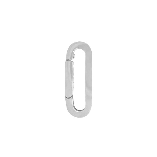 Oval Link Chain Connector White Gold