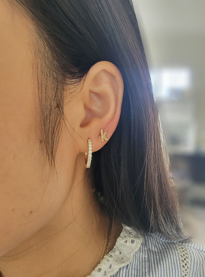 0.50ct Natural Diamond Hoop Earrings