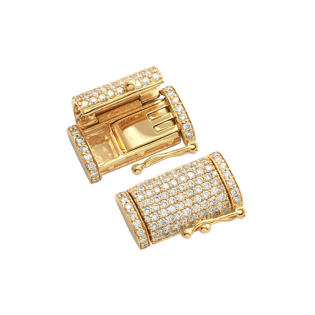 10K Gold Diamond Safety Lock For Necklace and Bracelet