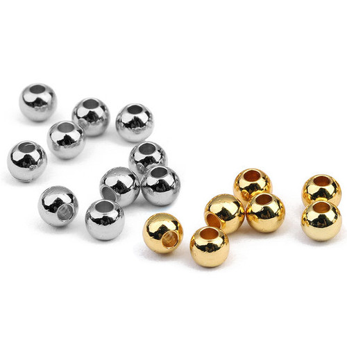 3mm Gold Filled Large Hole Plain Round Bead