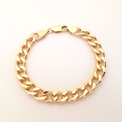 14K Gold Large Open Link Chain Bracelet 14K Rose Gold / 7.5+$80