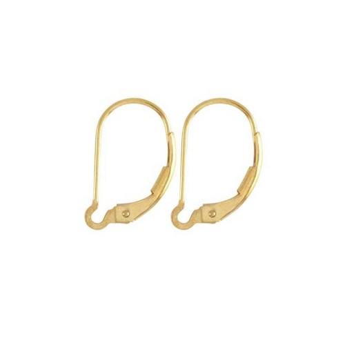 14K Yellow Gold Interchangeable Lever Back Earring