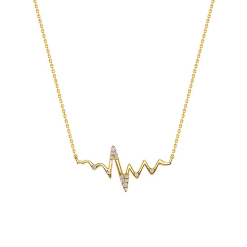 heartbeat necklace with diamonds