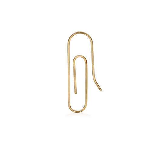 14k gold paper clip earring Clearance