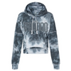 Black tie dye Crop Hoodie