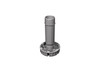 Häfele Bigfoot adjustable plinth leg – 100mm grey plastic support with Ø79mm foot, for wardrobes and cabinet furniture