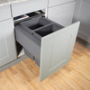 500mm Blum LEGRABOX pull-out waste bin drawer assembly with metal bin frame