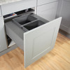 600mm Blum LEGRABOX pull-out waste bin drawer assembly with metal bin frame