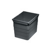 Food-safe polymer waste container with glass-fibre reinforced handles
